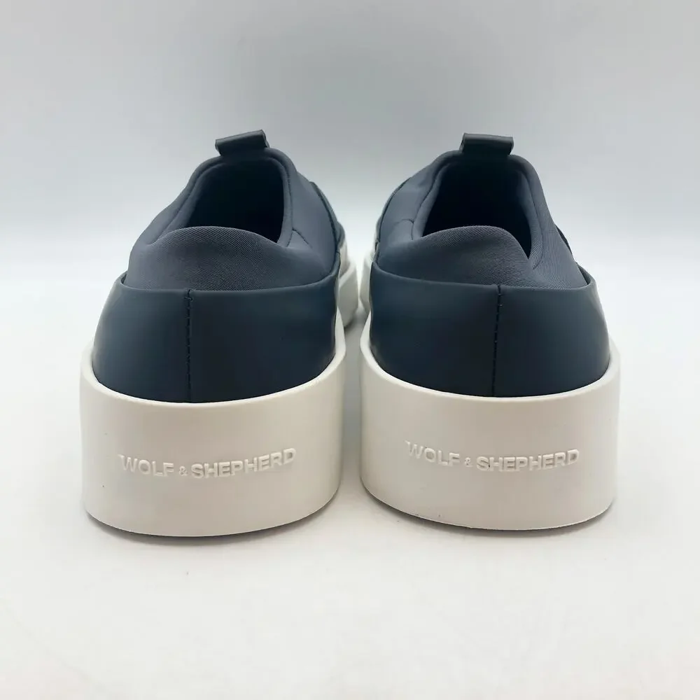 Wolf & Shepherd Cruise Tre Slip On Sneakers MENS 7.5 WOMENS 9 Blue Leather NIB